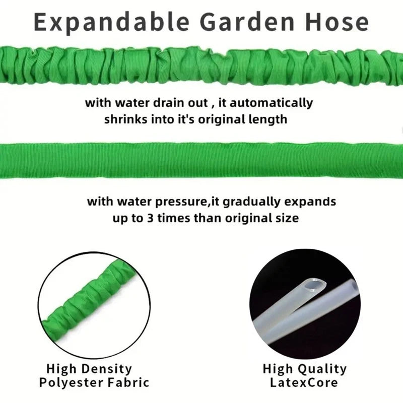 Expandable Magic Garden Hose (25–200FT) 
— 7 Spray Settings