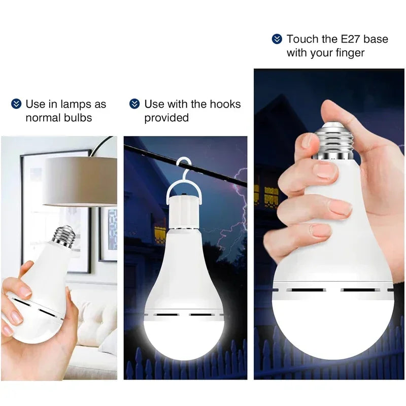 Emergency Rechargeable LED Bulb — 
Works During Power Outages
