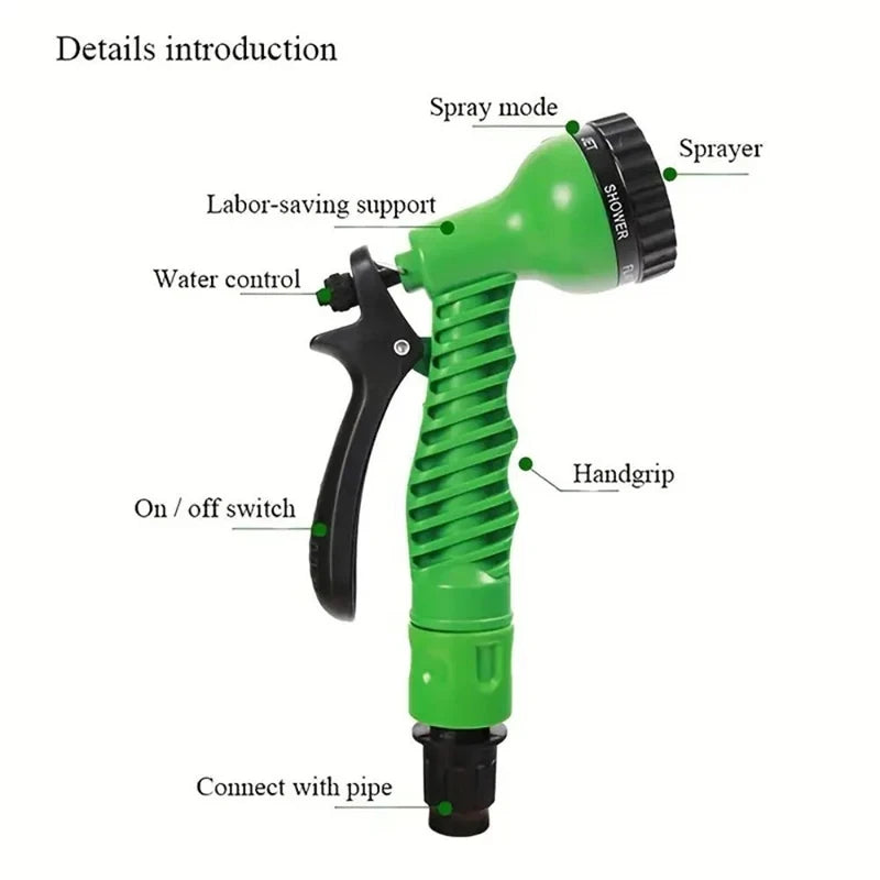 Expandable Magic Garden Hose (25–200FT) 
— 7 Spray Settings